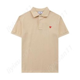 2024 Parijs Modemerk POLO Shirt Tees Heren Dames Designer Luxe Amis T-shirt Casual Play Tshirt Liefde Ronde Hals Coeur Heren Dames Rood Hart Tees 1421