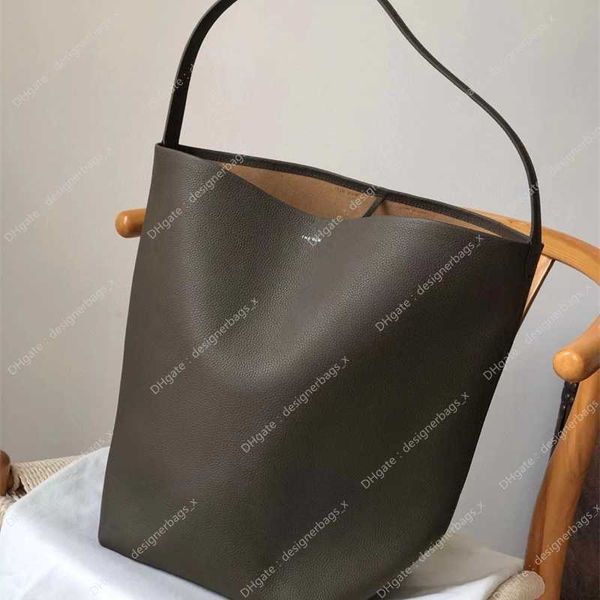 2024 Park Cowhide Sac à bandoulière Brown Mandbag Bucket Tote Les sacs de marque de créateurs de sacs à main en cuir authentique