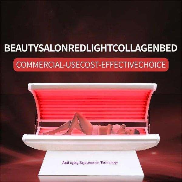 Cama PDT 2024, cama de terapia con luz roja de colágeno, LED que blanquea, cápsula de Spa de bronceado, cabina infrarroja