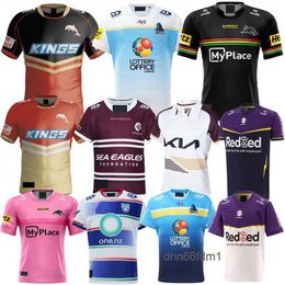 2024 Penrith Panthers Rugby Jerseys Gold Coast 24 Titans Dolphins Sea Eagles STORM Brisbane chemises à domicile Taille S-5XL 3QQK