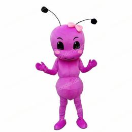 2024 Costumes de mascotte de fourmi bleue / rose de performance Carnaval de dessin animé Hallowen Performance Taille adulte Jeux de fantaisie Tenue de publicité extérieure Costume de tenue