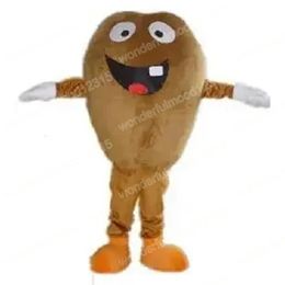 2024 Performance Coffee Bean Mascot Costumes Cartoon Carnival Hallowen Performance Unisex Fancy Games Outfit Outdoor Advertising Outfit Suit