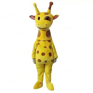 2024 Prestaties Giraffe Mascottekostuums Carnaval Hallowen Geschenken Unisex Volwassenen Fancy Games Outfit Vakantie Outdoor Reclame Outfit Pak