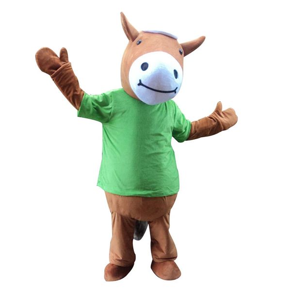 2024 Performance Horse Mascot Disfraz Fancy Faty For Men Mujeres Halloween Mascot de traje de traje al aire libre para trajes de publicidad