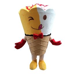 2024 Performance Ice Cream Mascot Costume Fancy Dress For Men Women Halloween Outdoor Outfit Suit Mascot voor advertentiepakken