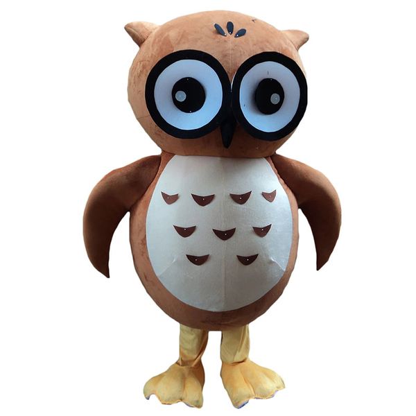 2024 Performance Owl Bird Mascot Costume Fancy Dishy Fomen Women Women Halloween Outdoor tenue Suit Mascot pour les combinaisons publicitaires