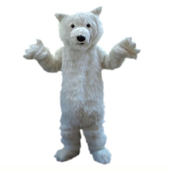 2024 Performance Polar Bear Mascot Costume Fancy Dishy pour hommes Femmes Halloween Outdoor Tengit Suit Mascot pour adulte