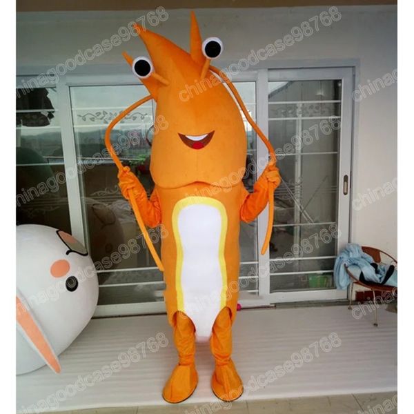 2024 Costumes de mascotte de homard rouge de performance Carnaval de dessin animé Hallowen Performance Unisexe Jeux de fantaisie Tenue de publicité extérieure Costume de tenue