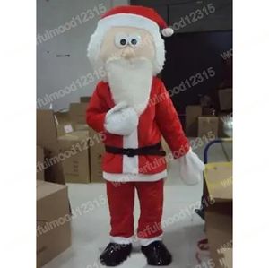 2024 Performance Santa Claus Mascot Costumes Cartoon Carnival Hallowen Performance Unisexe Fancy Games Tenue de tenue publicitaire en plein air