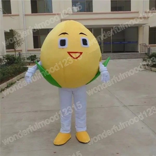 2024 Performance Yellow Friuts Mascot Costumes Cartoon Carnival Hallowen Performance Adult Size Fancy Games Tentimed Outdoor Advertising tenue Suit