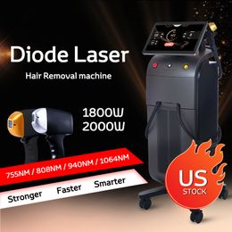 Machine d'épilation permanente au laser à diode 2024, 808nm, 755nm, 940nm, 1064nm, équipement de beauté pour le rajeunissement de la peau, approuvé par la FDA