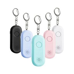 2024 Alarme d'étillage de sécurité personnelle 120 dB avec porte-clés SOS SOSE AUTO-défense Femmes Protection Publier une anneau Sirène Sirène USB Charge pour SOS Emergency Keychain