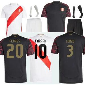 2024 Peru voetbaltruien 24 25 Mannen Kids Kit Home Away Football Shirts Pizarro Farfan Cueva Eleccion Peruana Cuevas Solano Flores Cubillas Pineau Outdoor Apparel