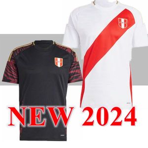 2024 Pérou Jerseys de football à domicile PIZARRO FALFAN GUERRERO SOLANO FLORES CUBILLAS LAPADULA LUIS LBERICO Fans Player Version garçons 23 24 Chemise de football hommes kit enfants