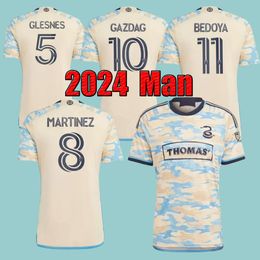 2024 Philadelphia Union Fans Fußballtrikots 24 MLS Bedoya Przybylko Uniform Herren Heimtrikot Martinez Santos KIT Fußballtrikotuniformen