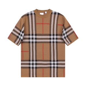 2024 Plaid Premium Knitwear Hommes T-shirts Femmes Chemises Designer T-shirts Chemise à manches courtes Polo Vêtements de luxe Loisirs d'été Manteaux respirants Tops