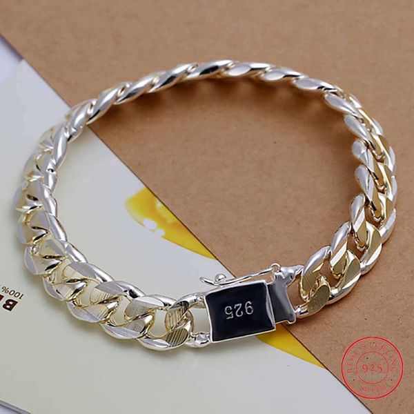 Bracelets en argent plaqué pour hommes et femmes, bijoux fins, vente en gros, Bracelet en or pour hommes, 2024