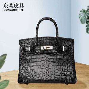 2024 Platinum Designer Women's Bag Thailand Siam Crocodile Cuir 30 grande capacité Fashion Polvyle Portable épaule