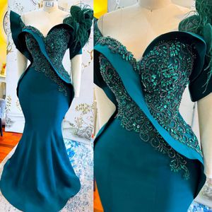 2024 Plus size jager groene prom -jurken voor zwarte vrouwen beleggen lieverd zeemeermin avondjurken elegante verjaardagsfeestjurken receptie jurk vestido de am703
