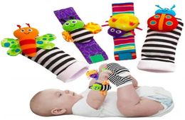 2024 Knuffels Dieren Baby Sok Rammelaar Sokken Sozzy Pols Rammelaars Foot Finder Babys Speelgoed Lamaze