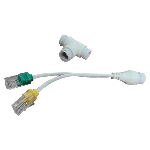 2024 Adaptateur Splitter POE Ethernet un câble de réseau Deux entreamètres de caméra Connecteur Connecteur CONVERTER POE Switch1.pour l'adaptateur Splitter Poe