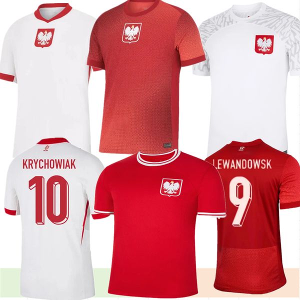 2024 Poland Lewandowski Soccer Jerseys Polonia 24/25 22/23 Krychowiak Grosicki Zielinski Milik Zalewski Szymanski Polish Football Shirt