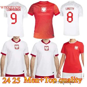 2024 Polands Jerseys de football Lewandowski Polonia 23 24 Krychowiak Grosicki Zielinski Milik Zalewski Szymanski Shirt de football polonais Kit Kid Kit Kit