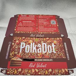 2024 Polkadot Belgian Chocolate Packaging Boîtes Moule Moule Enveloppe de sac Sticker entièrement réglé