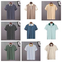 2024 camiseta de polo diseñador de camisetas para hombres polo de lujo camisa brangdy 100% algodón diseño de impresión de estampado mangas cortas