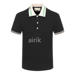 2024 Polo t Fashion heren Polo Shirt Business korte mouw katoen t-shirt hoogwaardige casual kraag trend top