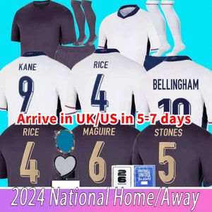 2024 POP Englands Bellingham Rice Soccer Jerseys 24 25 Euro Cup Nationaal Team Toone voetbalshirt Wit Bright Kane Sterling Rashford Sancho Grealish Men Kids Kit