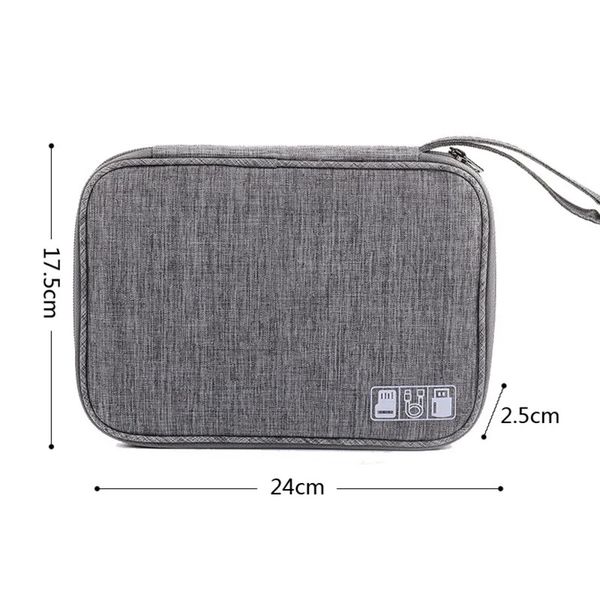 2024 Sac de rangement numérique portable Support multifonction Casque Câble de données de téléphone portable U Chargeur de disque Sac de rangement Kit Sacs Nouveau