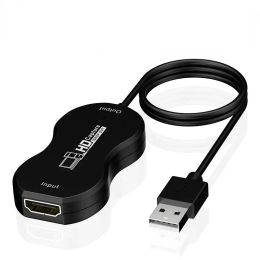 2024 Portable eenvoudig om USB2.0 Capture Card Audio Video -adapter VHS te cap -cap -kaart VHS naar dvd -video -opname -converter voor overwinningen Android MacOS VLC Obs For VHS naar dvd -converter