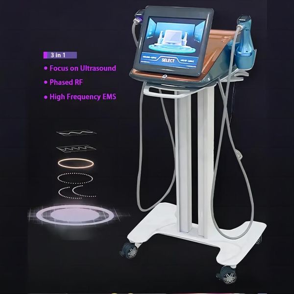 Machine portable EMS rf à ultrasons Hifu, raffermissement de la peau, dissolvant de rides, perte de poids, 2024