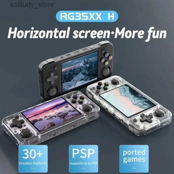 2024 Joueurs de jeux portables Anbernic RG35XX H Console de jeu Handheld Linux 3,5 pouces I Screen H700 Retro Video Game Player 3300mAh 64G 5528 Classic Games