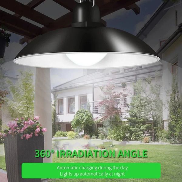 2024 Lámpara solar LED portátil cargada Panel de luz solar con bombilla de emergencia alimentada para la pesca de carpa de campamento de jardín al aire libre - Energía solar