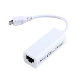 2024 Portable USB 2.0 tot RJ45 Netwerkkaart 10Mbps Micro USB naar RJ45 Ethernet LAN -adapter voor PC Laptop Windows XP 7 8 Voor micro USB Ethernet -adapter