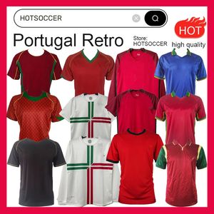 2024 Portugal Retro Soccer Jerseys 1966 1972 1969 1996 1997 1998 2000 2002 2004 2006 2010 2012 98 FIGO Ronaldo Maillot de football Vintage COSTA PEPE NUNO GOMES DÉCO NANI