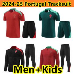 2024 Portugal Tracksuit Jerseys Football Training Formation 24 25 Nouveaux manches de shorts Portugal Suisses de chemise survit