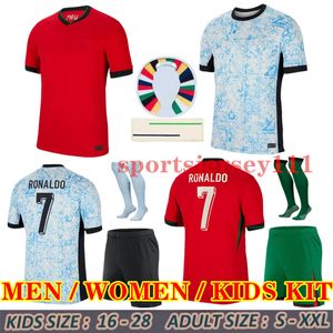 2024 Maillots de football du Portugal Ronaldo Bruno Fernandes Joao Felix 24 25 Portuguesa Bernardo Men Femmes Kid Kit Portugais Player Version Fan Version Football Shirt