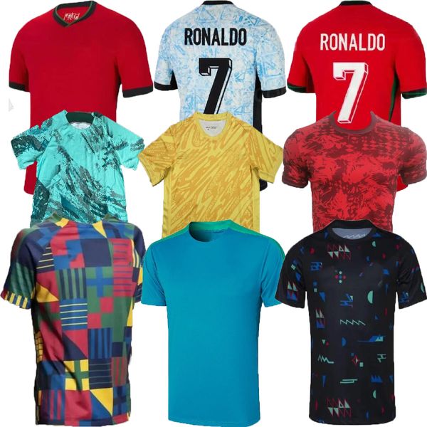 2024 Jerseys de football portugais Home Away Gk Training Bruno Fernandes Diogo J. Danilo Portuguesa Joao Felix 24 25 Man Shirt Football Bernardo Portuyse Uniforms