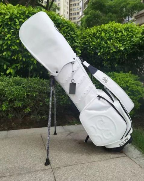 2024 Produits sac avant Emballage de support étanche blanc Couleur noir de voyage Golf Le nouveau sac de support en cuir unisexe PU est étanche et résistant à l'usure