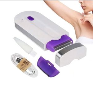 2024 Professionele pijnloze Hair Removal Kit Laser Touch Epilator USB Oplaadbare vrouwen Body Face been Bikini Hand Shaver Hair Remover