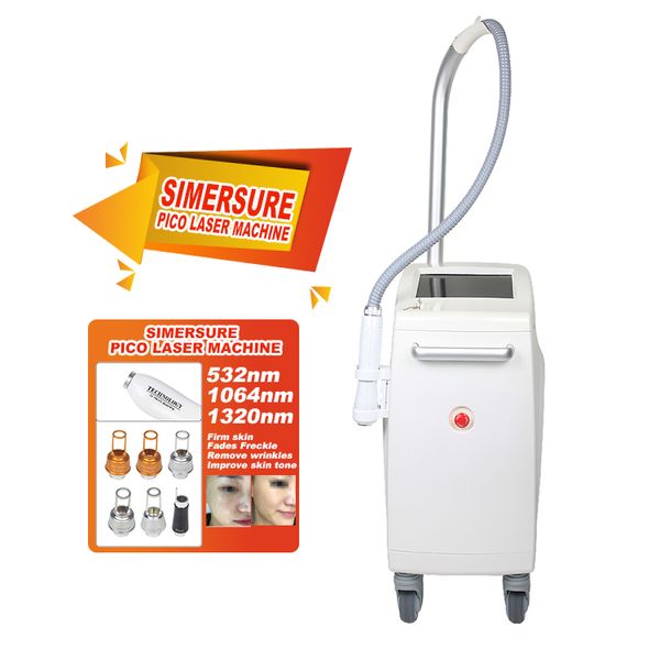 2024 Profesional Picosegundo Carbono Láser Peeling Eliminación de tatuajes Q-Switched ND YAG Láser 1064nm 532nm 755nm 1320nm Pico Second Scar Spot Salon