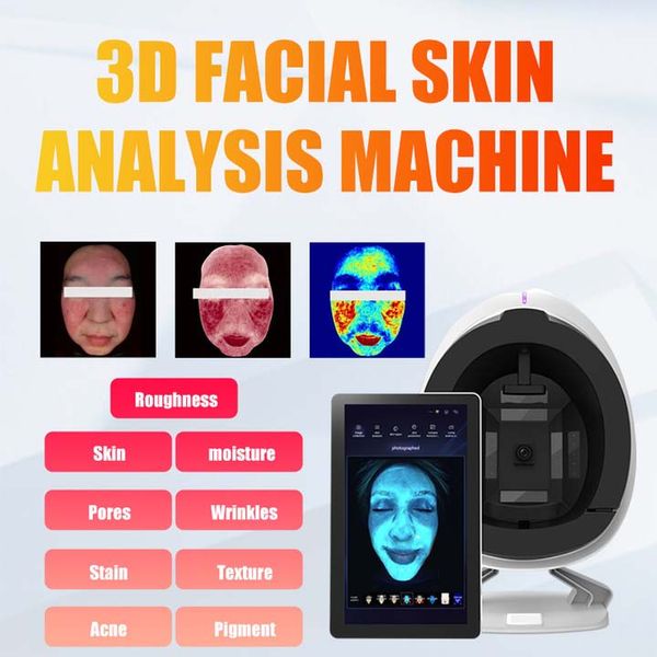 2024 Machine professionnelle d'analyse de la peau Miroir magique UV Système de diagnostic de la peau Analyseur du visage Rapport de test de l'analyseur de la peau du visage