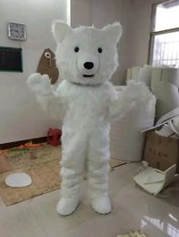 2024 Costume de mascotte animale d'ours polaire blanc blanc