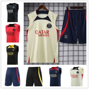 2024 PSGS Trainingspak 23 24 Sportkleding Mannen Trainingspak Korte Mouwen Pak Voetbal Jersey Kit Uniform Chandal Volwassen sweatshirt Trui Sets