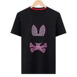 2024 Psyco Bunny Shirts American Designer Skull Rabbit Patroon Katoen T-shirt T-shirt T Tees Men Women Business Casual Short Sheeves Summer T-Shirt 8V4P