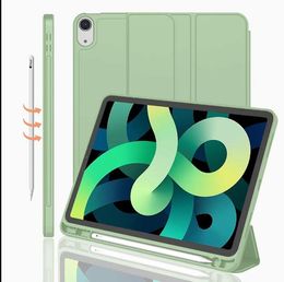 2024 Funda de cuero PU para iPad Pro 12.9 11 iPad Air Portalápices mágico a prueba de golpes Funda con tapa para tableta de TPU para iPad 10gen Mini 4 5 6 con ranura para lápiz de activación magnética en bolsa OPP