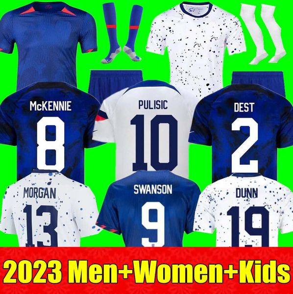 2024 Pulisic McKennie Soccer Jersey Ertz Altidore Press Wood Morgan Lloyd 23 24 America Football Shirt United States Camisetas USMNT 1120ESS